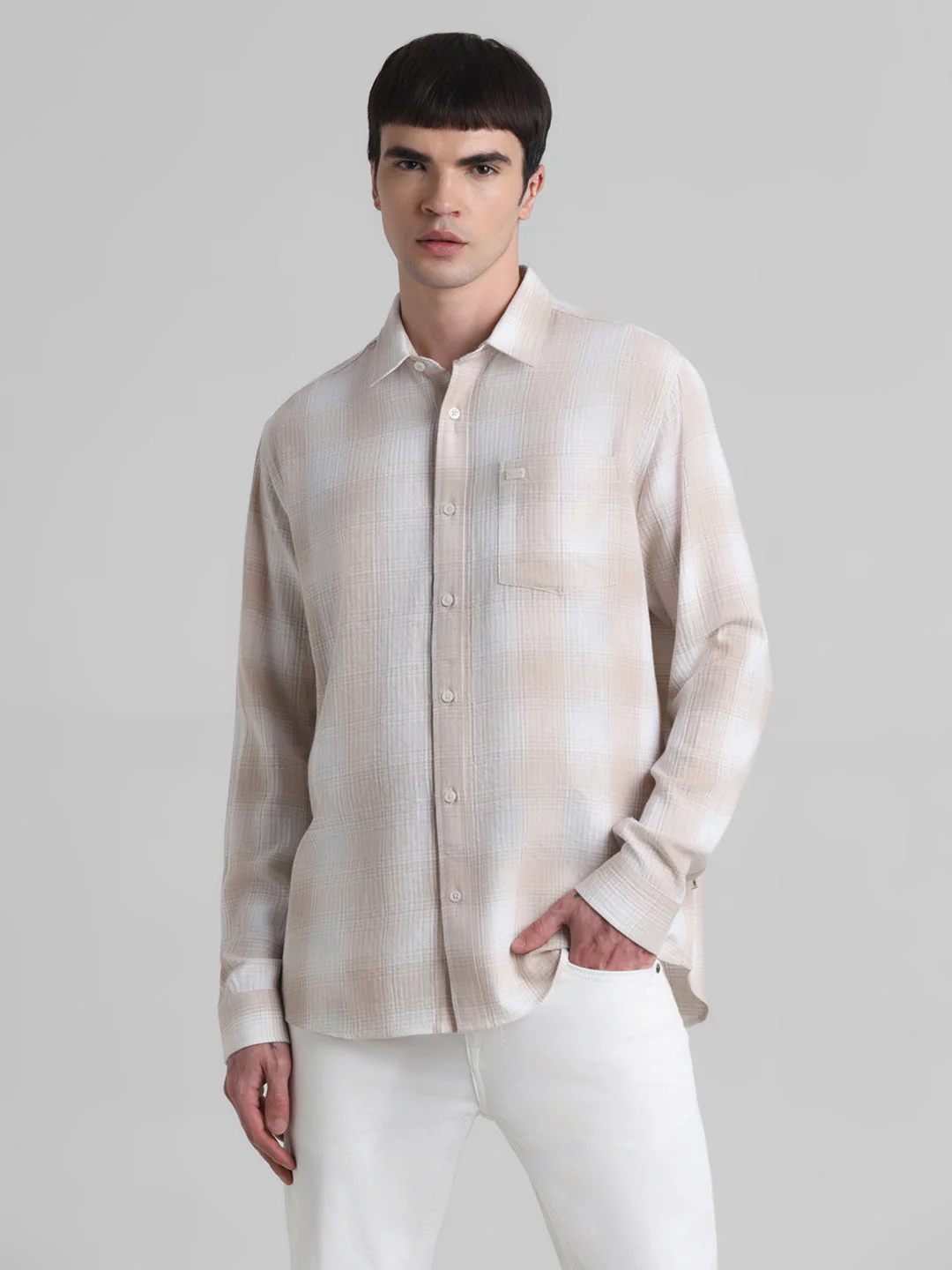 Cotton-Linen Check Shirt - Image 2