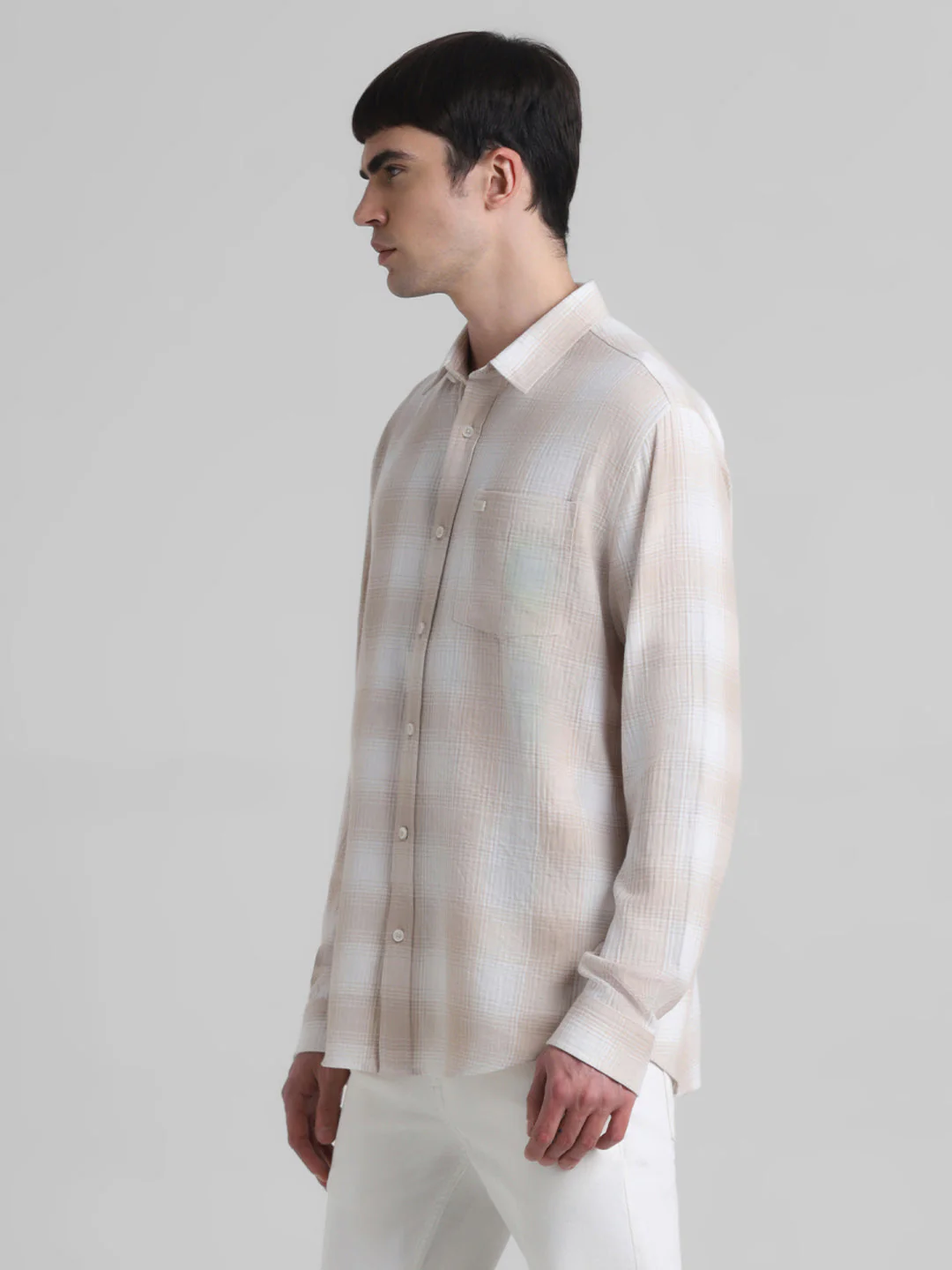 Cotton-Linen Check Shirt - Image 3