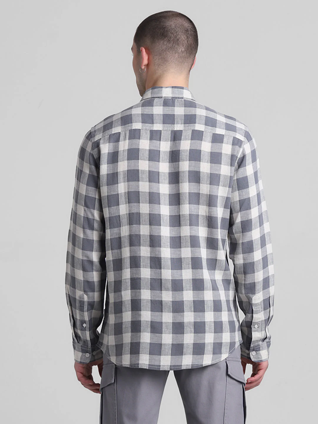 Grey Check Shirt - Image 4