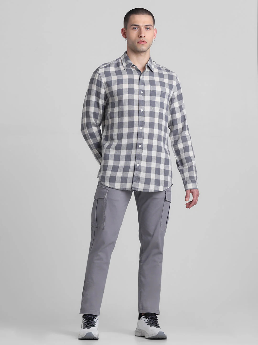Grey Check Shirt - Image 6