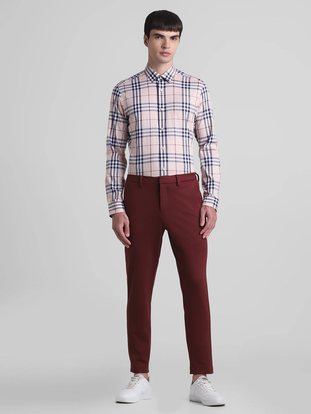 Light Pink Check Cotton Shirt - Image 6