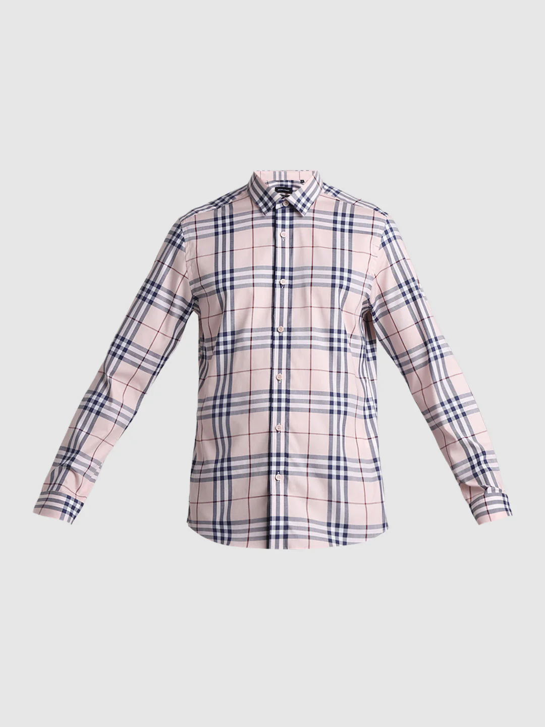 Light Pink Check Cotton Shirt - Image 7