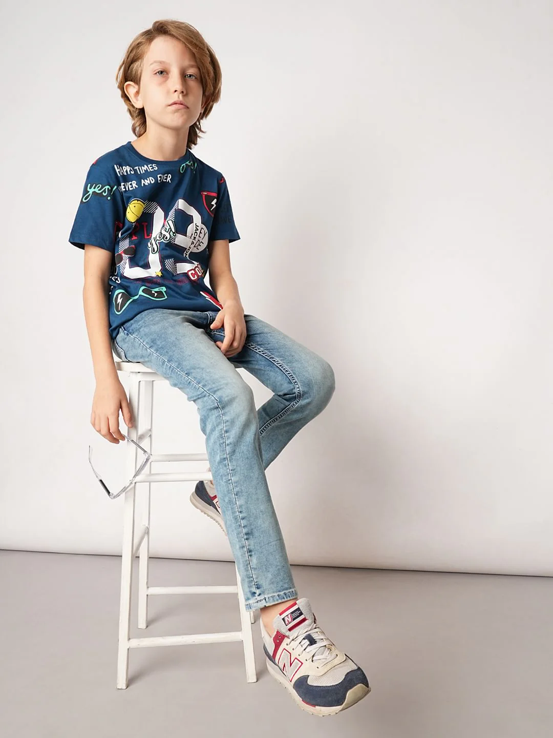 Blue Washed Regular Fit Jeans