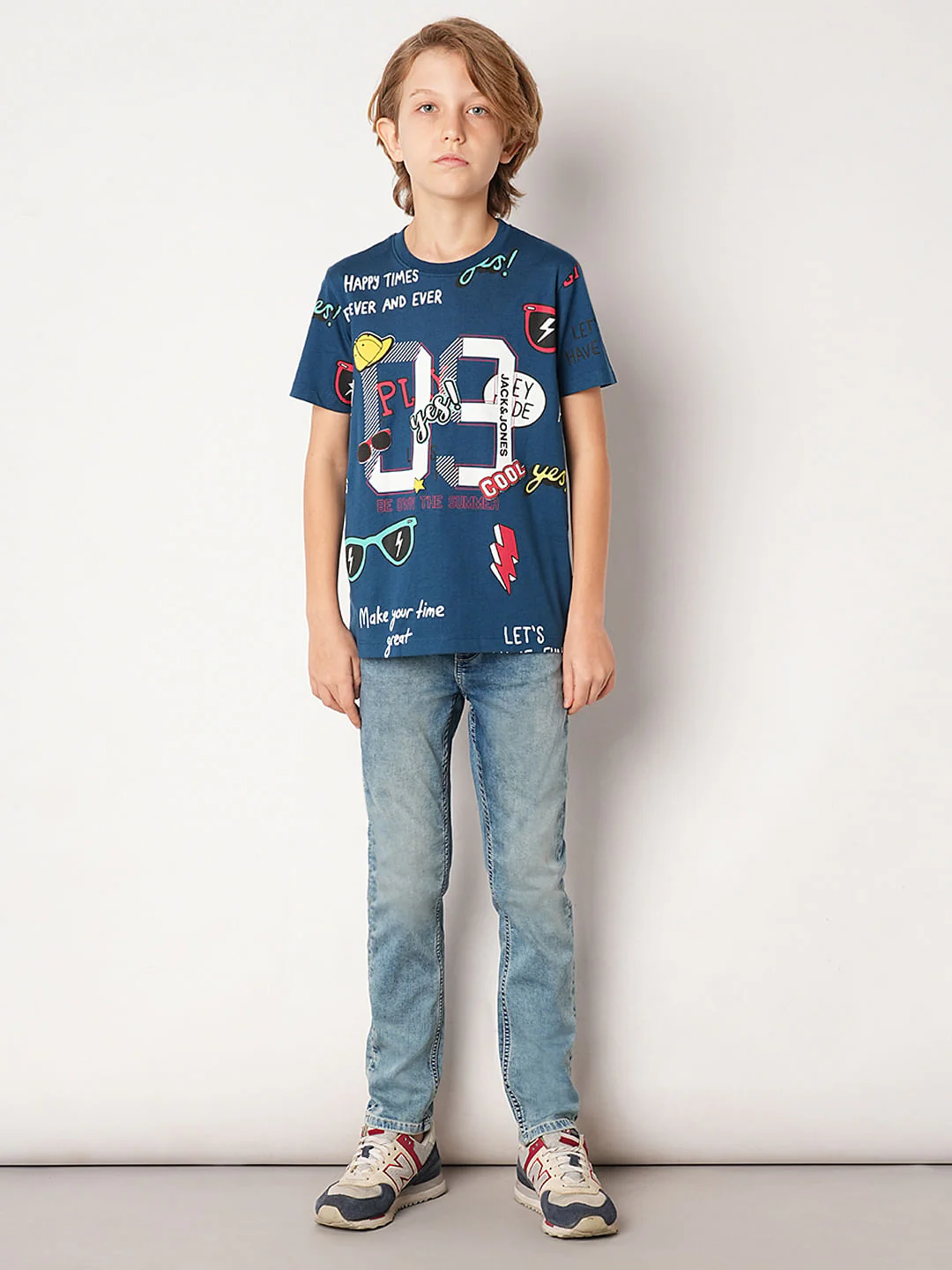 Blue Washed Regular Fit Jeans - Image 5