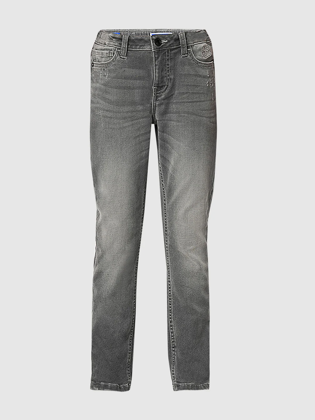 Boys Grey Mid Rise Regular Fit Jeans - Image 7