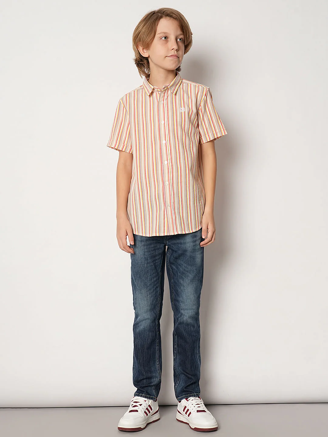 Boys Dark Blue Mid Rise Regular Fit Jeans - Image 5
