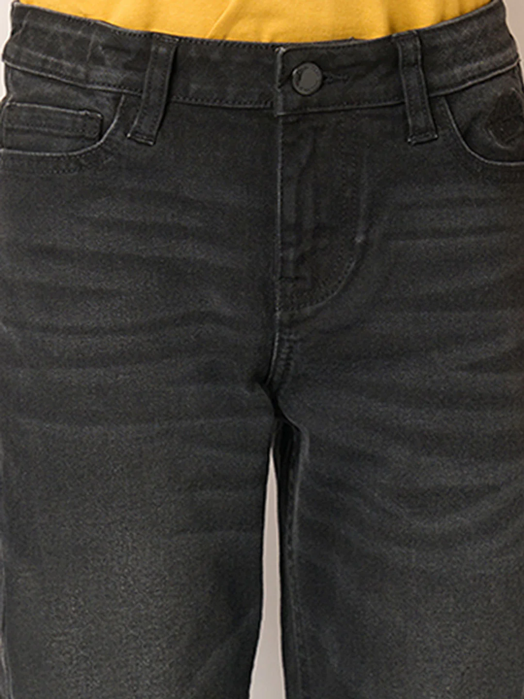 Boys Dark Grey Mid Rise Regular Fit Jeans - Image 6