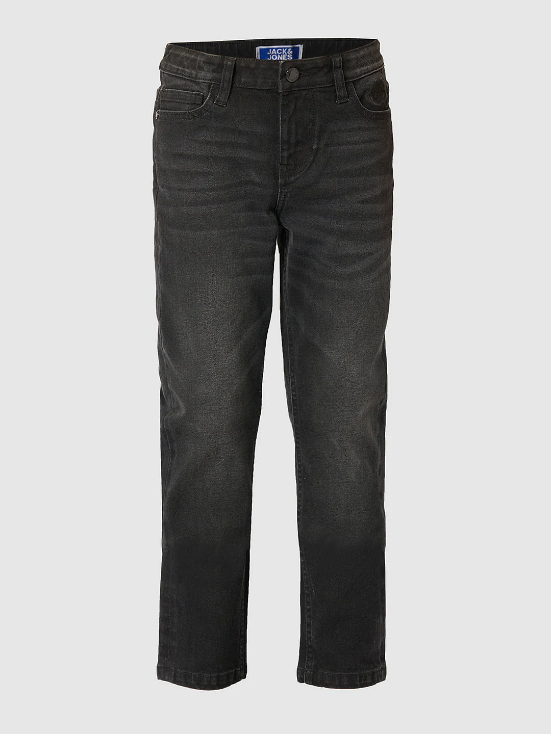 Boys Dark Grey Mid Rise Regular Fit Jeans - Image 7