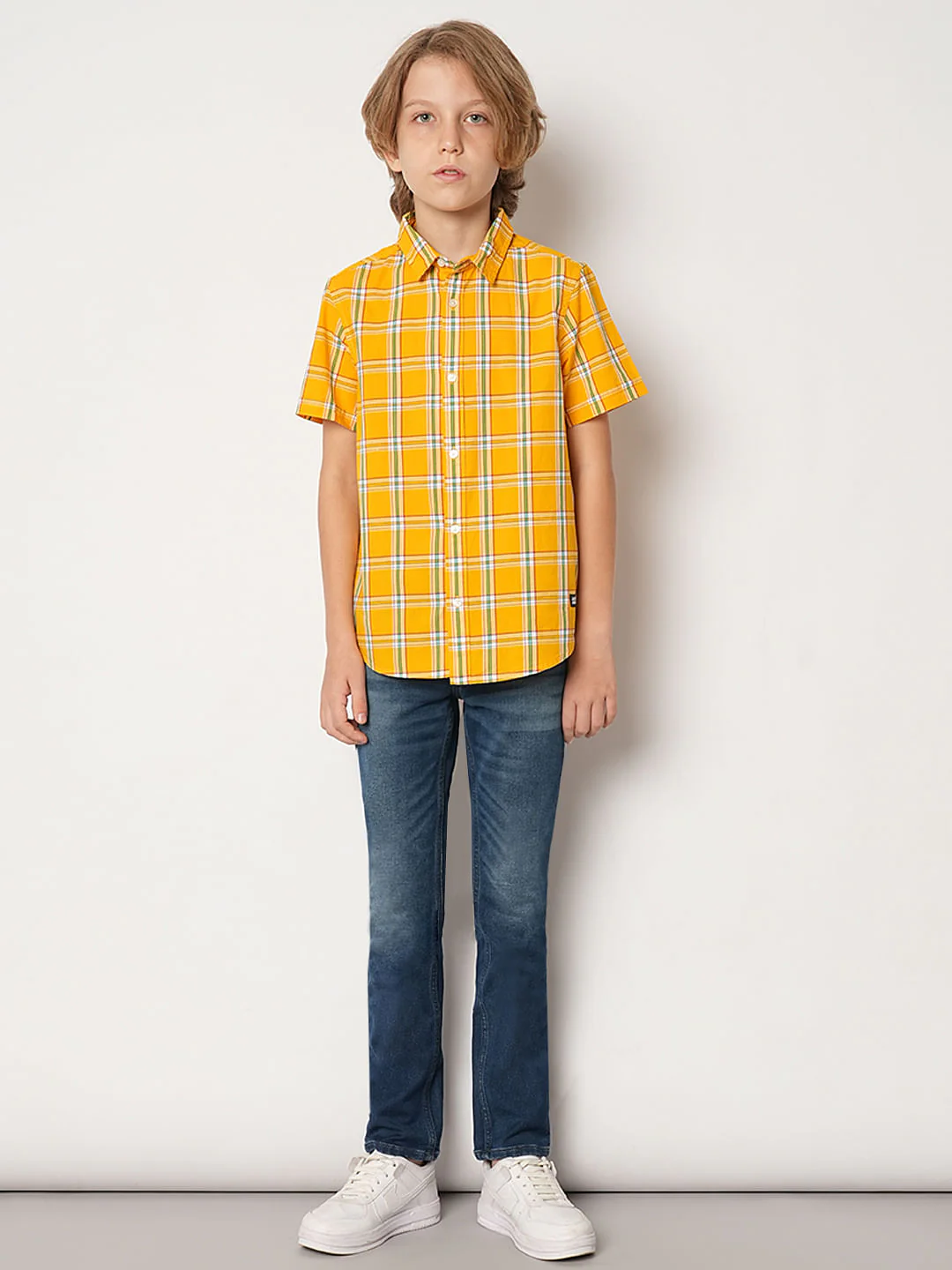 Boys Blue Mid Rise Regular Fit Jeans - Image 5