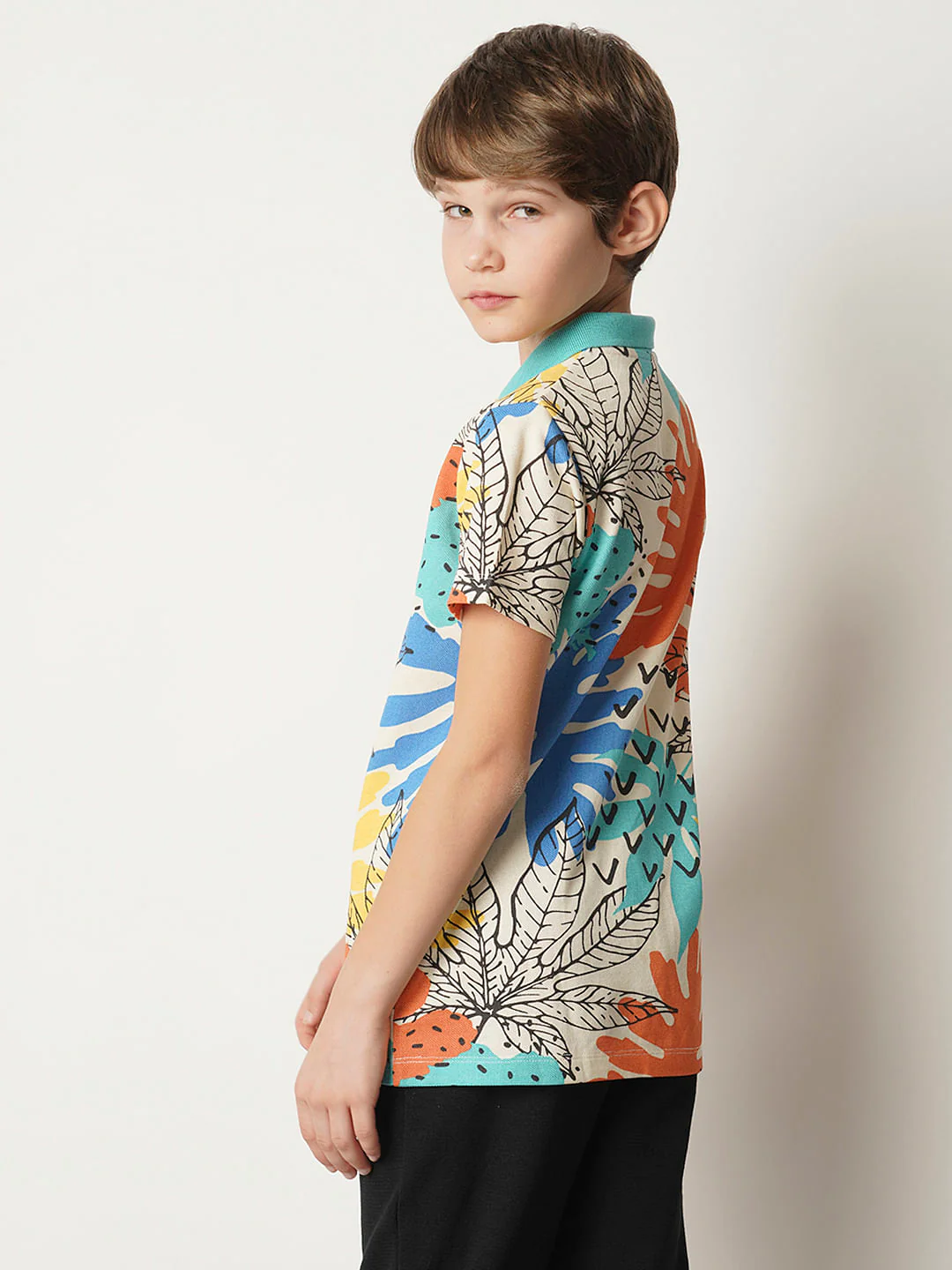 Yellow Printed Polo T-shirt - Image 4