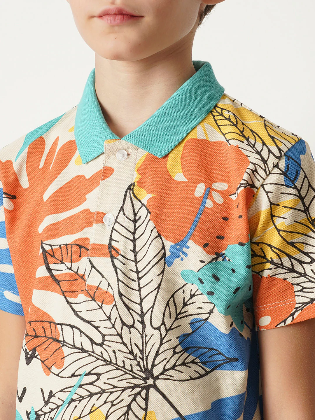 Yellow Printed Polo T-shirt - Image 6