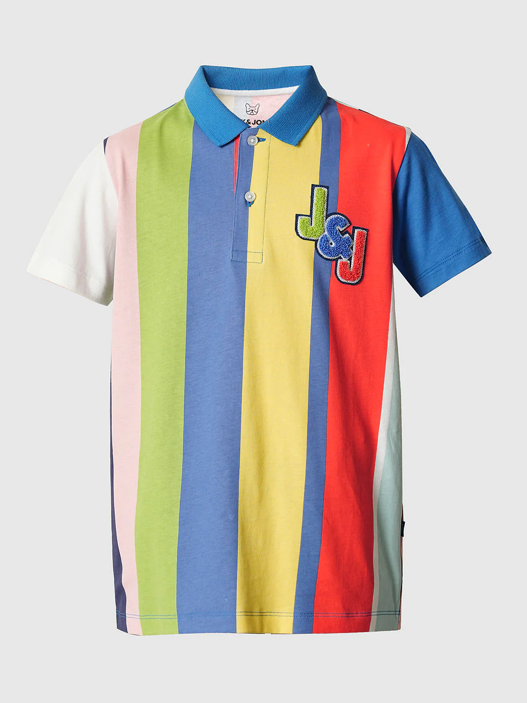 Boys Blue Colourblocked Polo T-shirt - Image 6