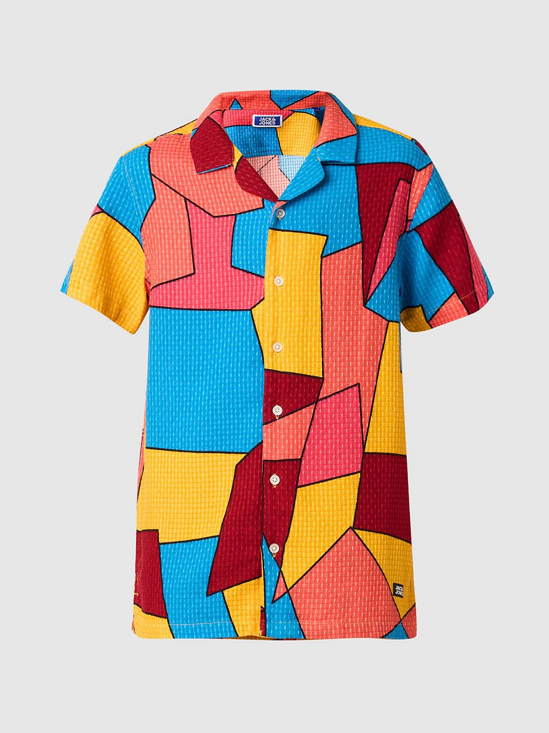 Boys Multi-Colour Abstract Print Co-ord Set Shirt - Image 7