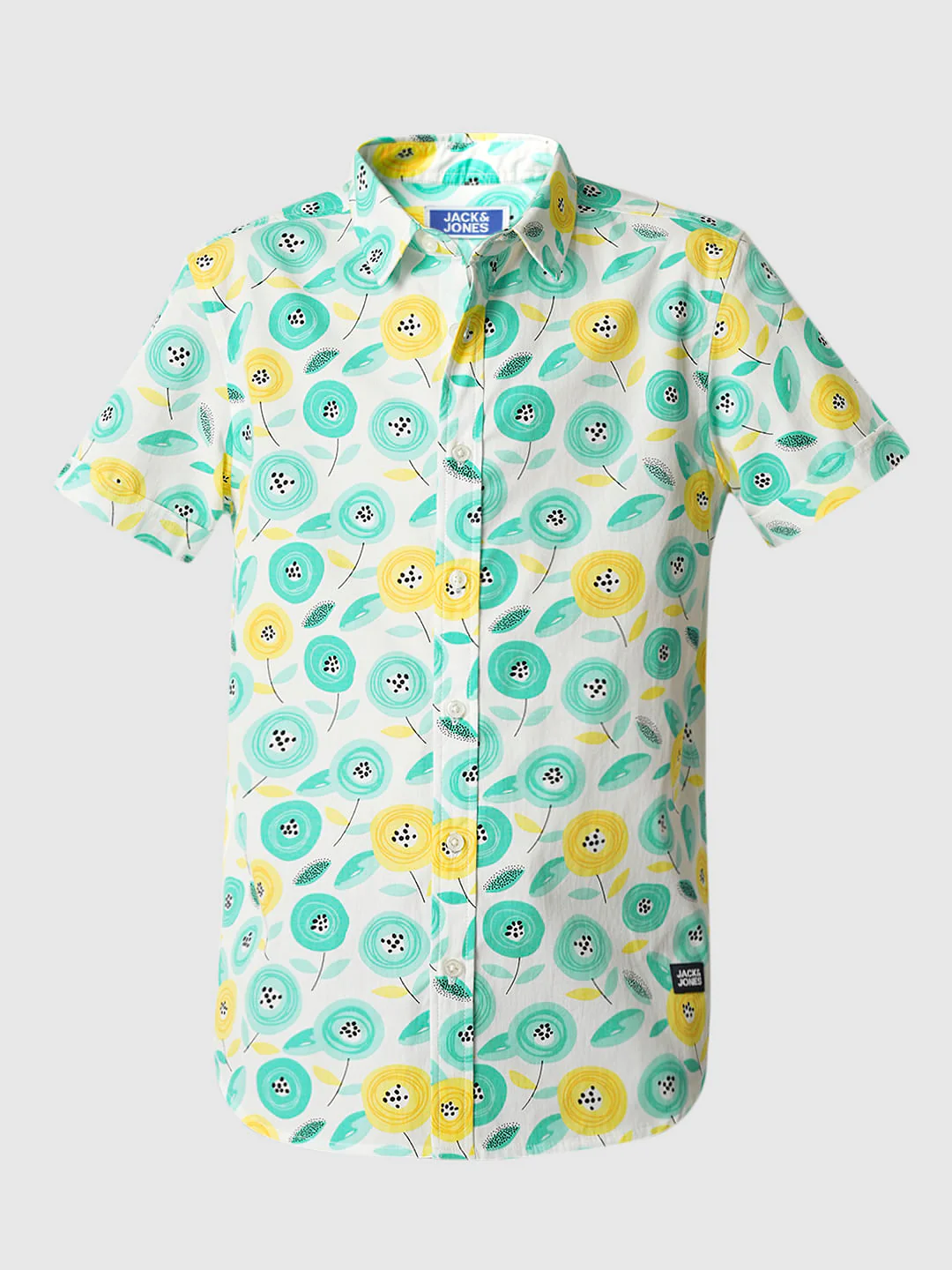 Boys Turquoise Printed Shirt - Image 7