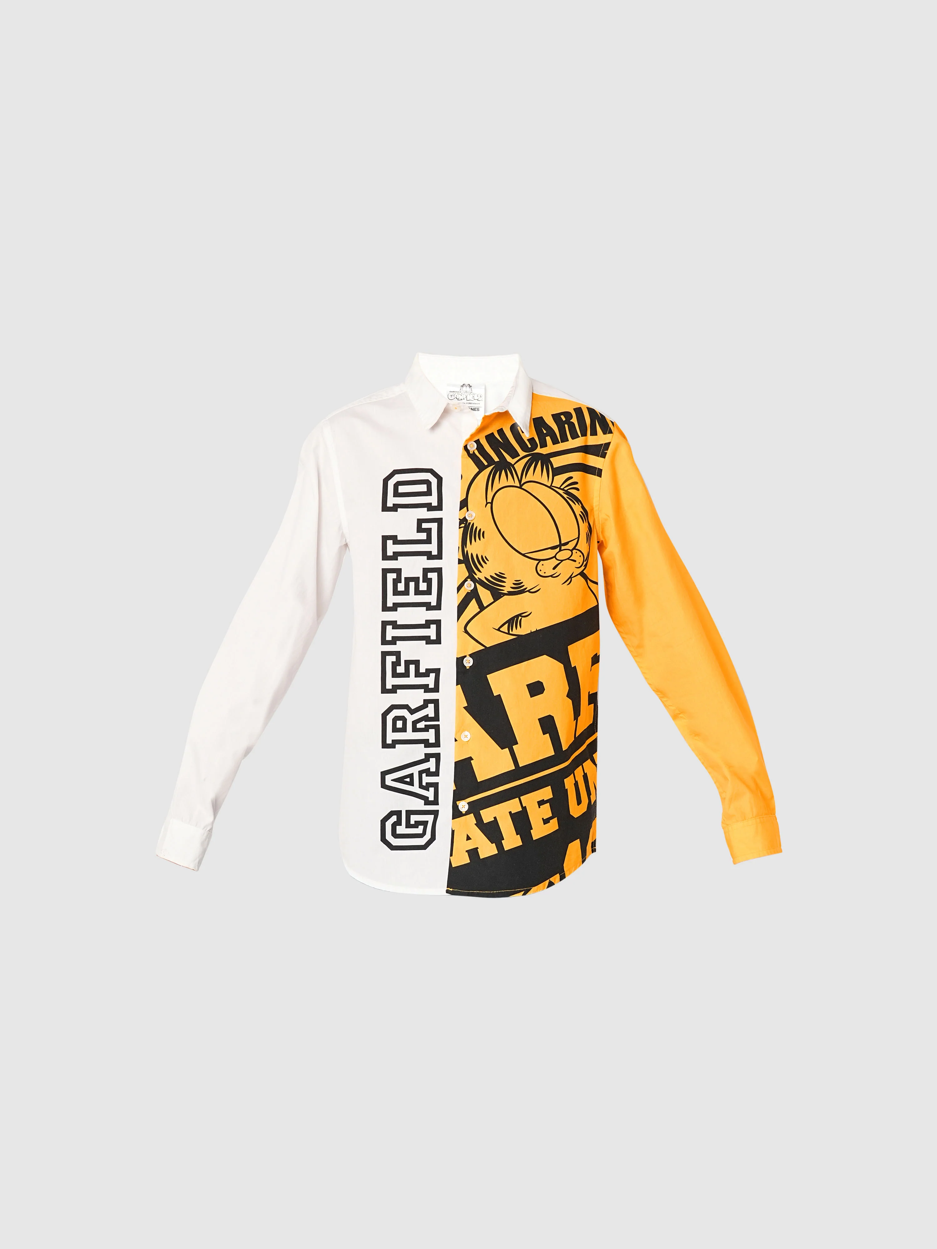GARFIELD White Colourblocked Full Sleeves Shirt - Image 7