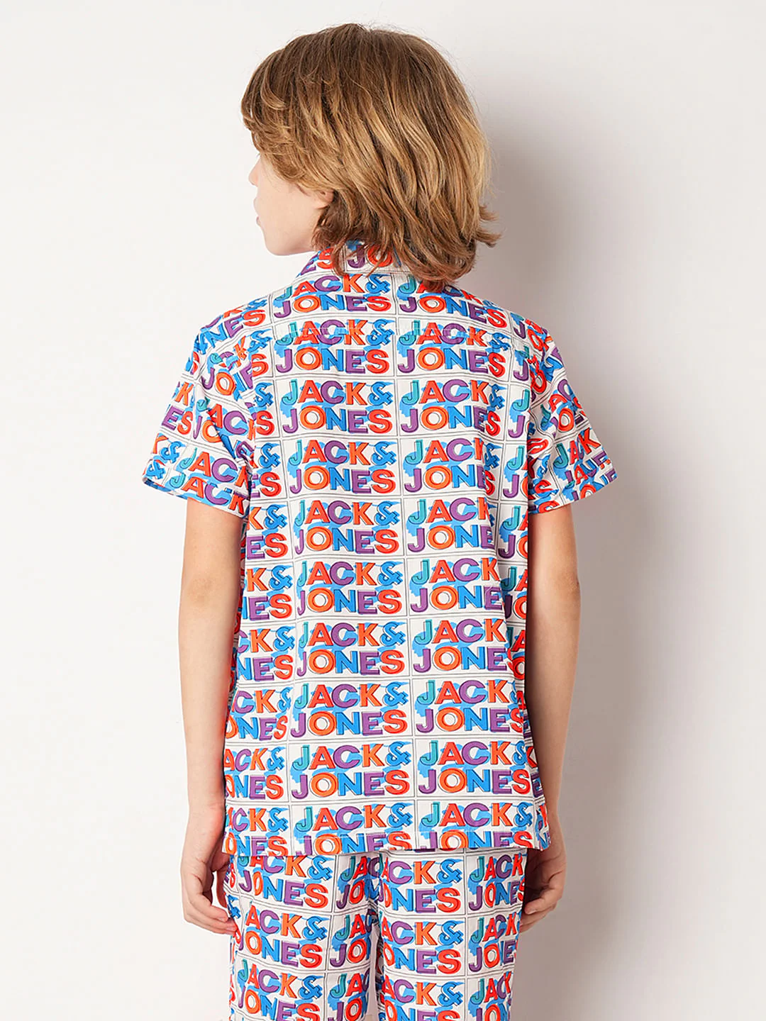 White Logo Print Co-ord Set Shirt - Image 4