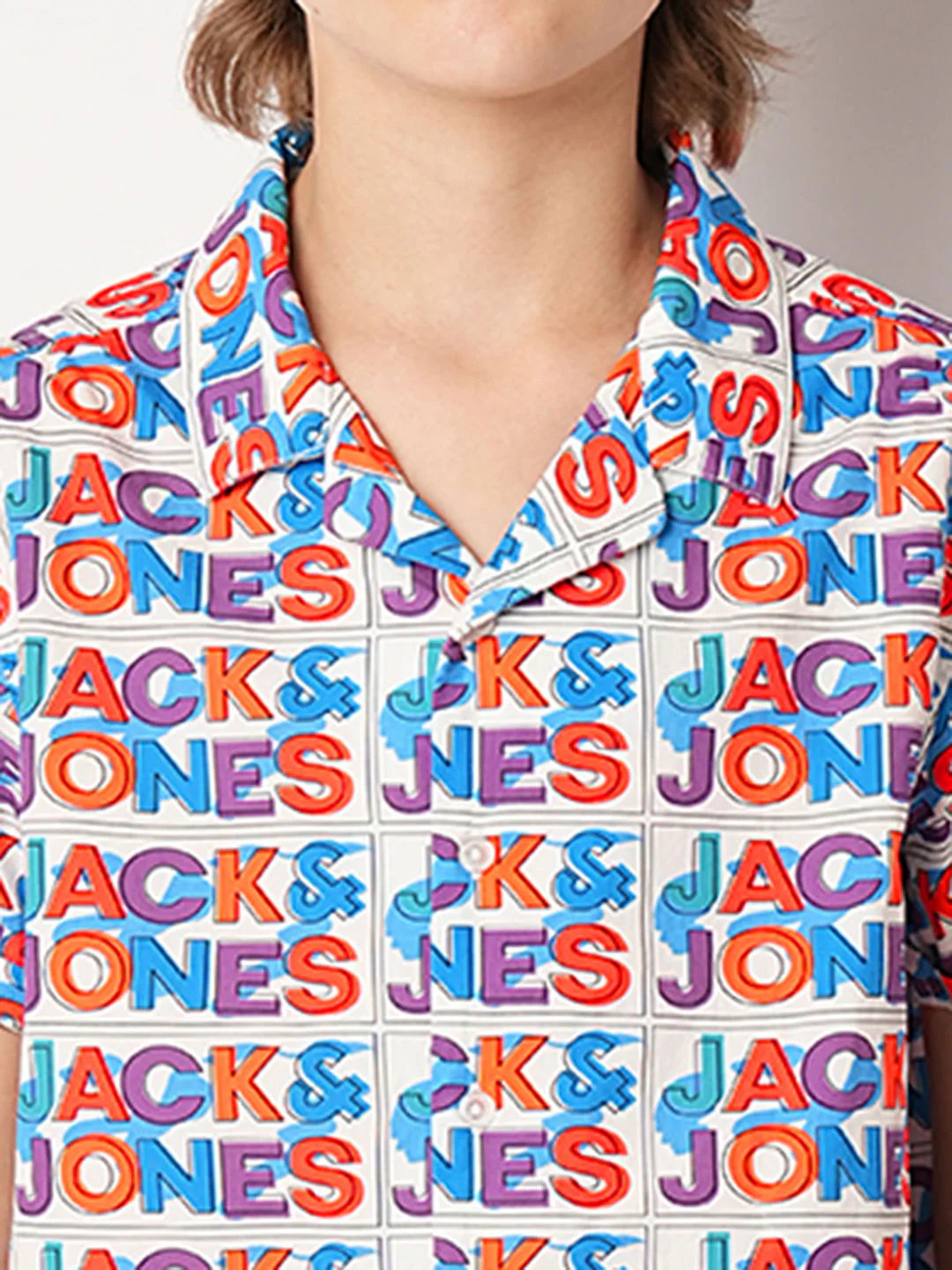 White Logo Print Co-ord Set Shirt - Image 6