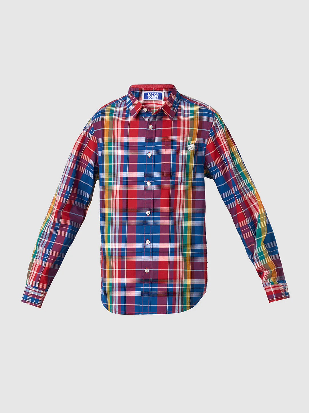 Boys Multi-Colour Check Full Sleeves Shirt - Image 7