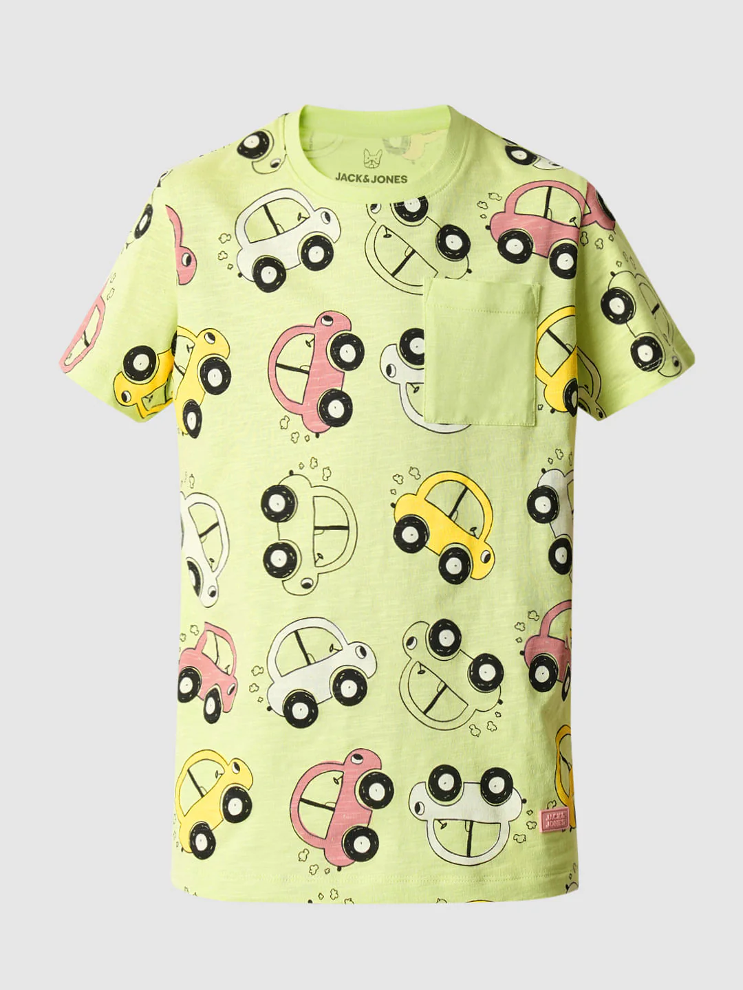 Boys Green Printed Co-ord Set T-shirt - Image 7