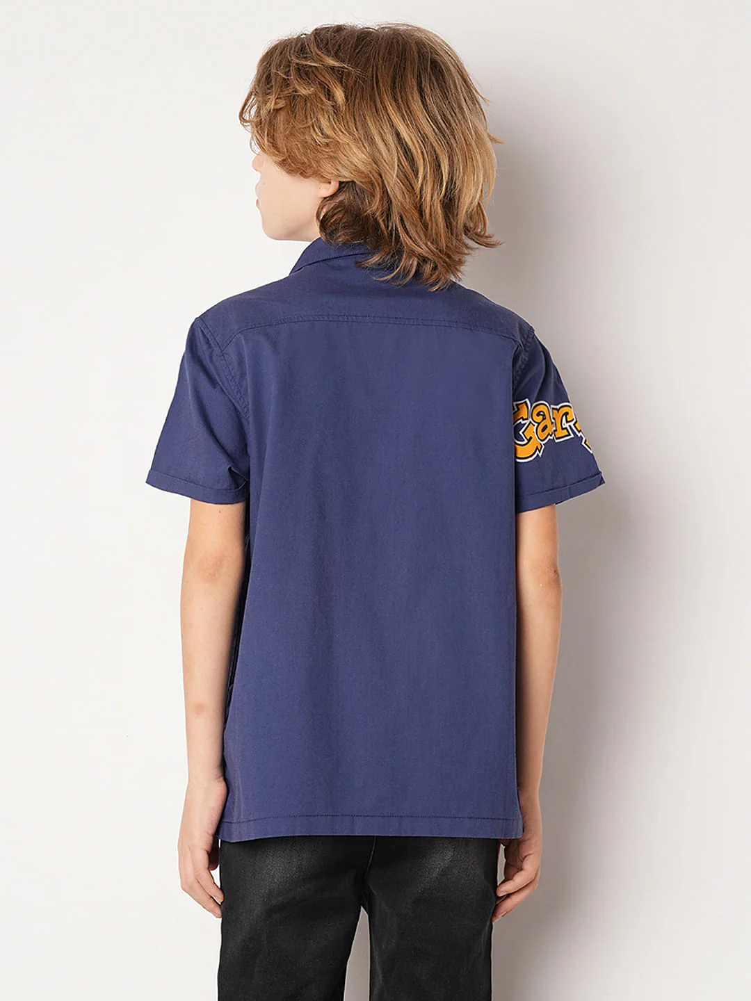GARFIELD Blue Graphic Print Short Sleeves Shirt - Image 4