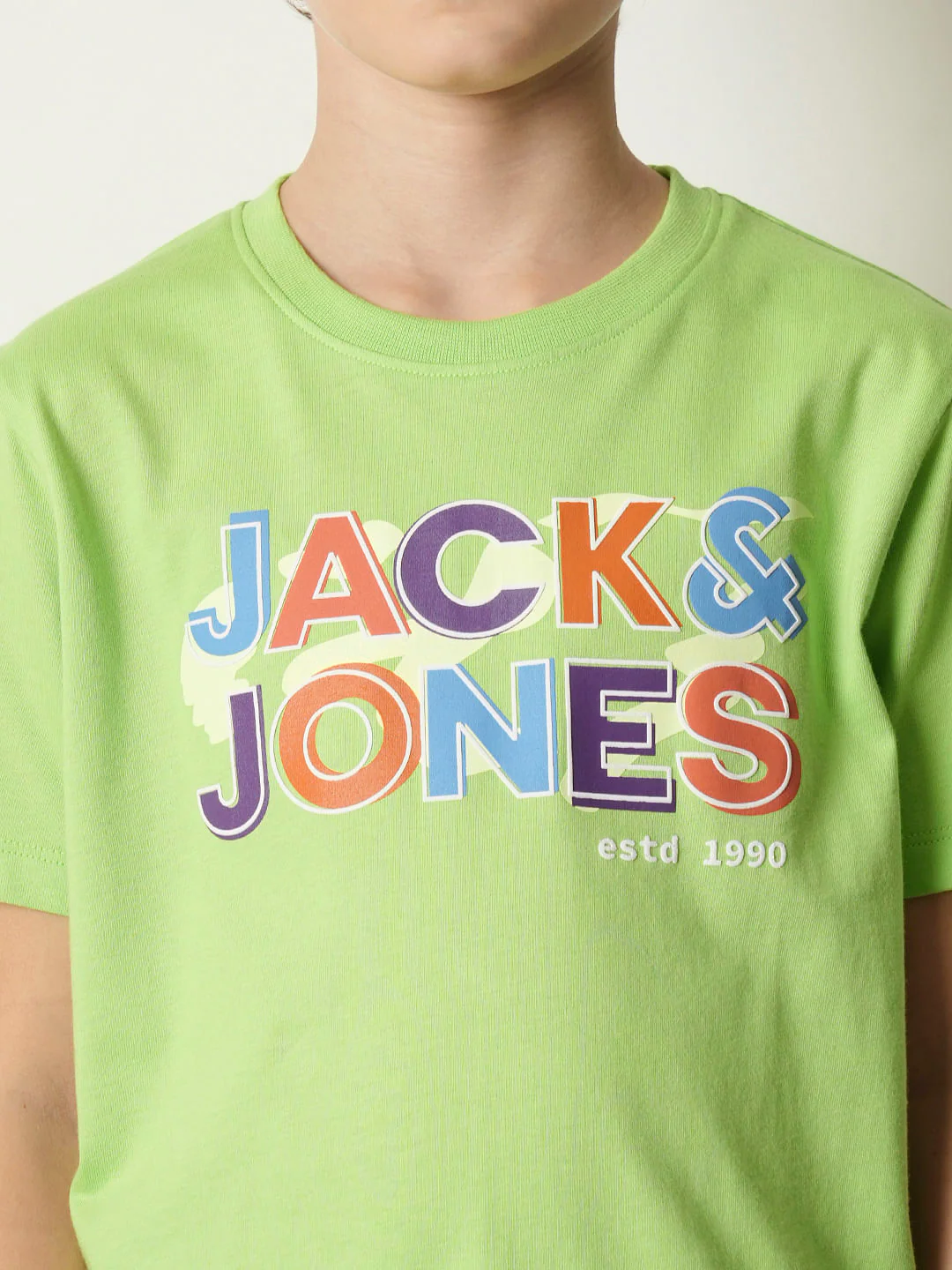 Boys Green Logo Print Crew Neck T-shirt - Image 6