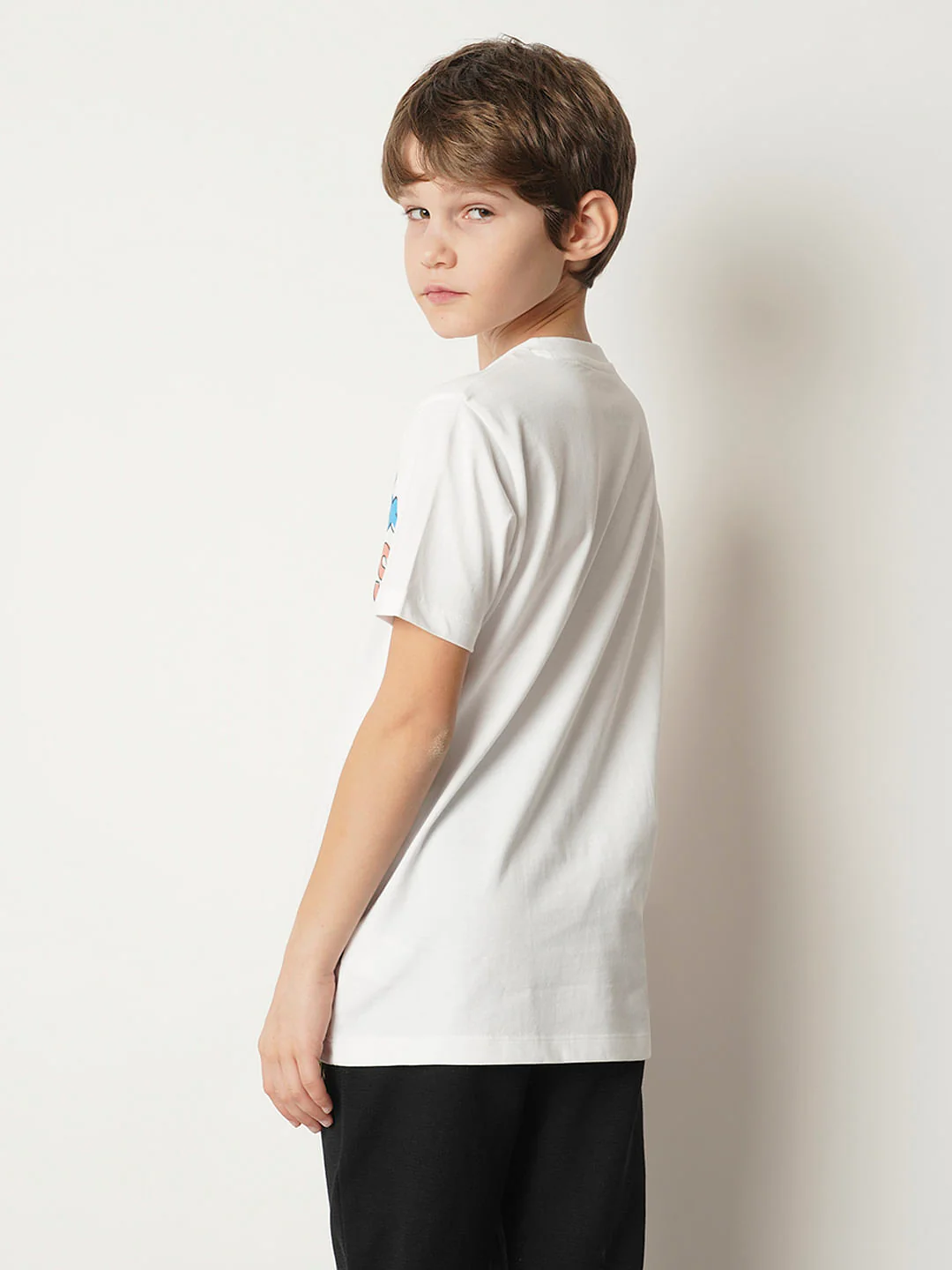 Boys White Logo Print T-shirt - Image 4