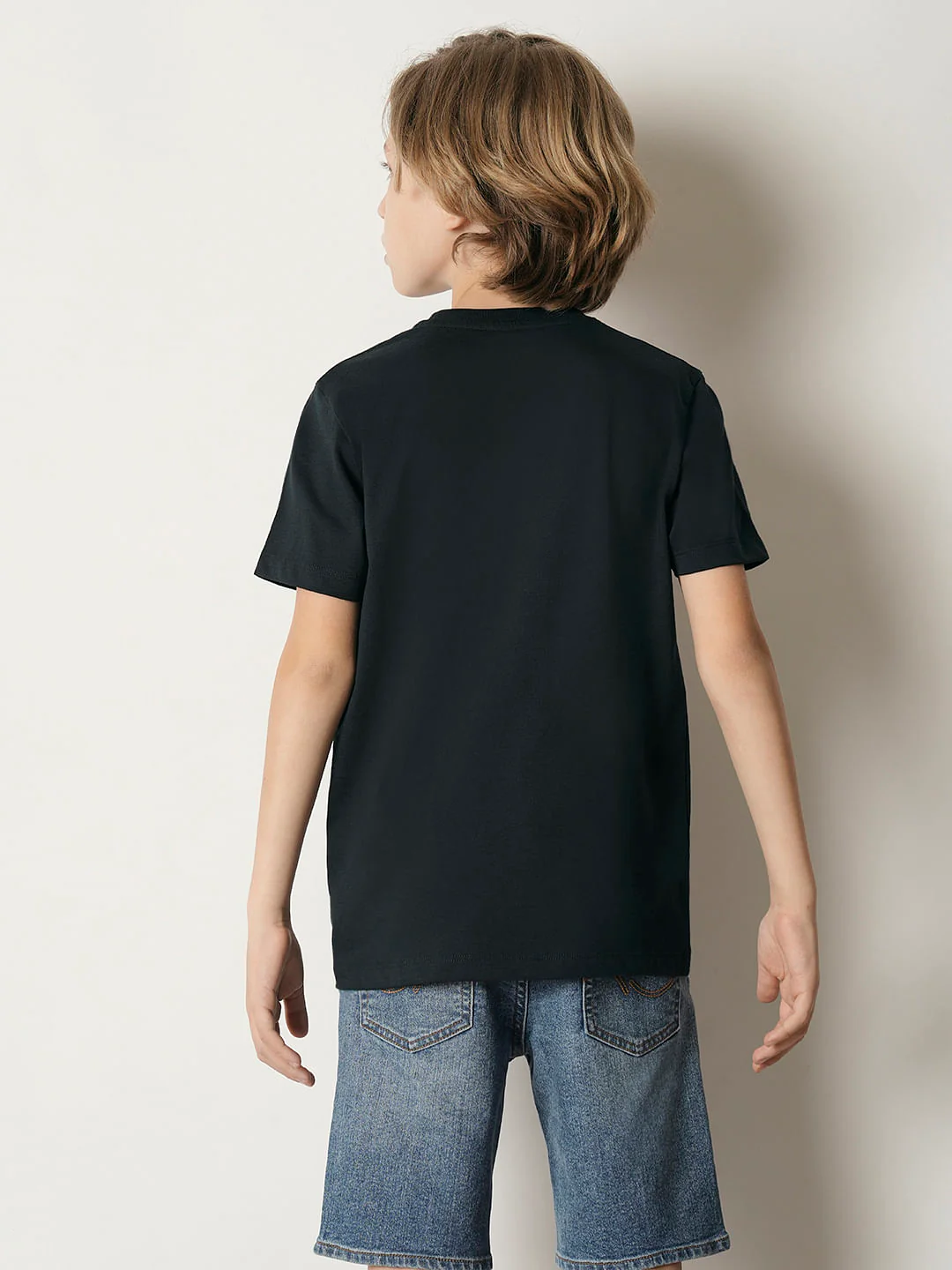Boys Blue Logo Print Crew Neck T-shirt - Image 4