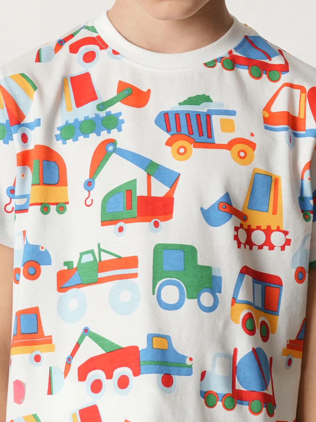 Boys White Car Print Co-ord Set T-shirt - Image 6