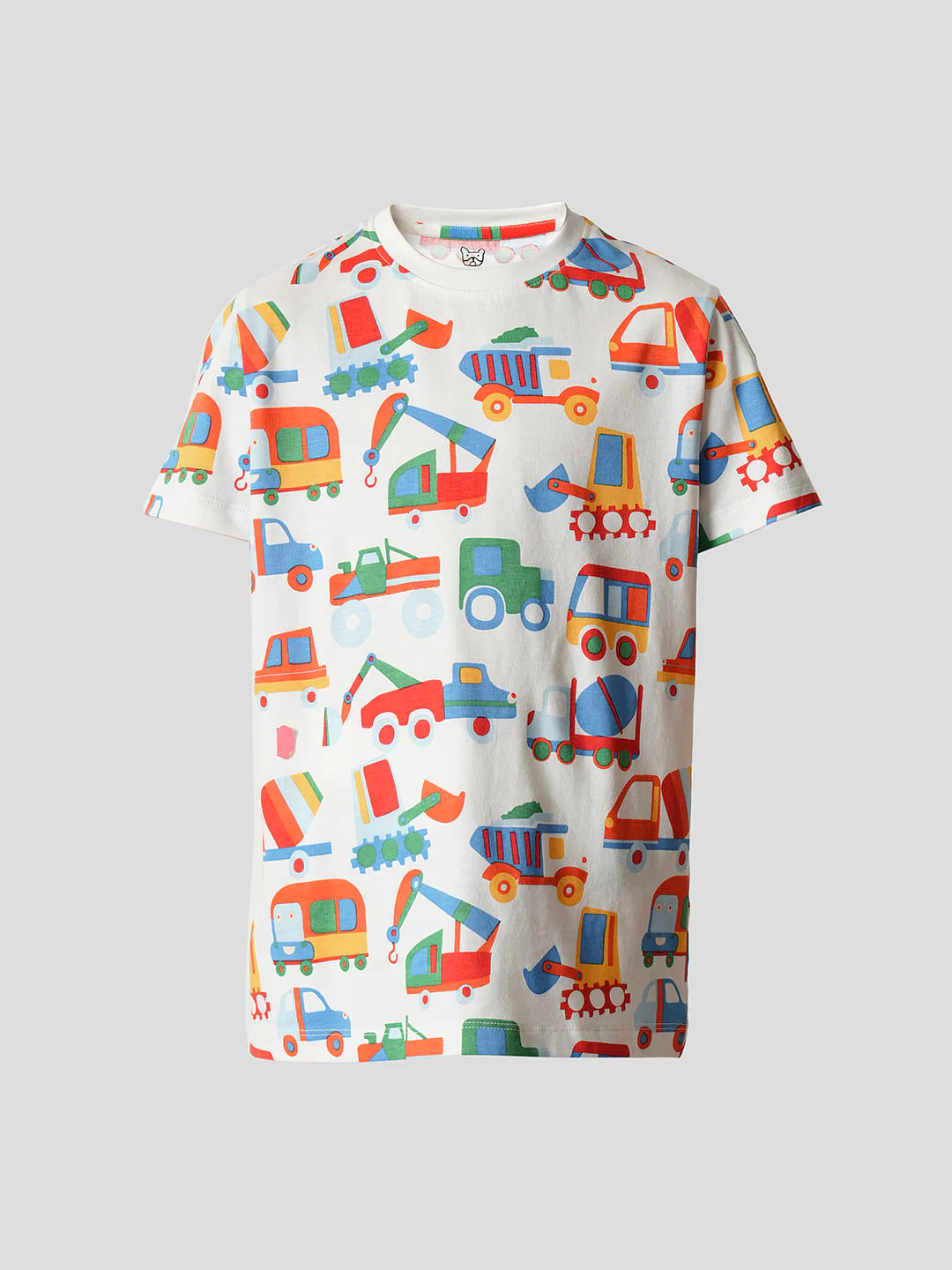 Boys White Car Print Co-ord Set T-shirt - Image 7