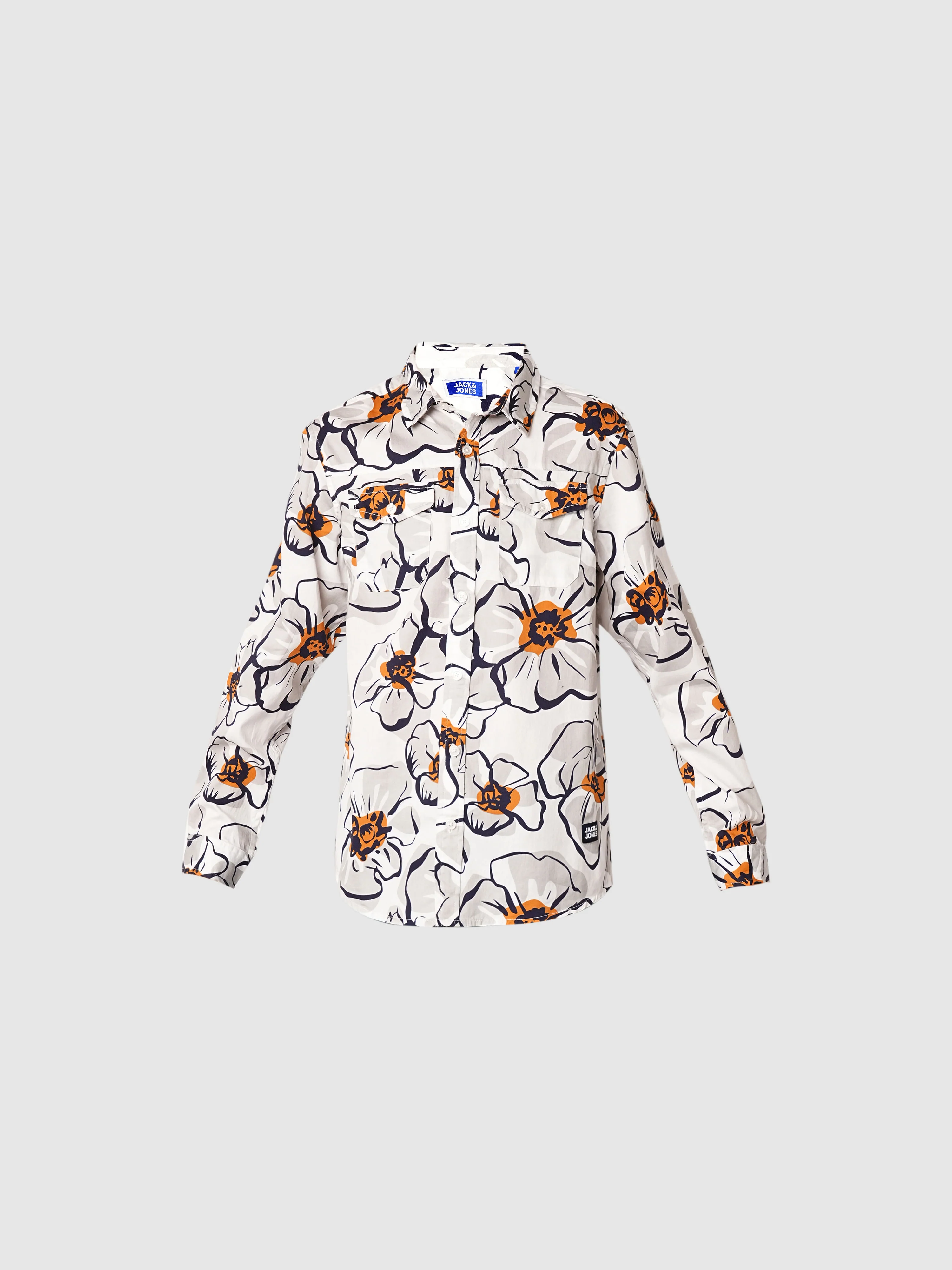 White Floral Print Shirt - Image 7