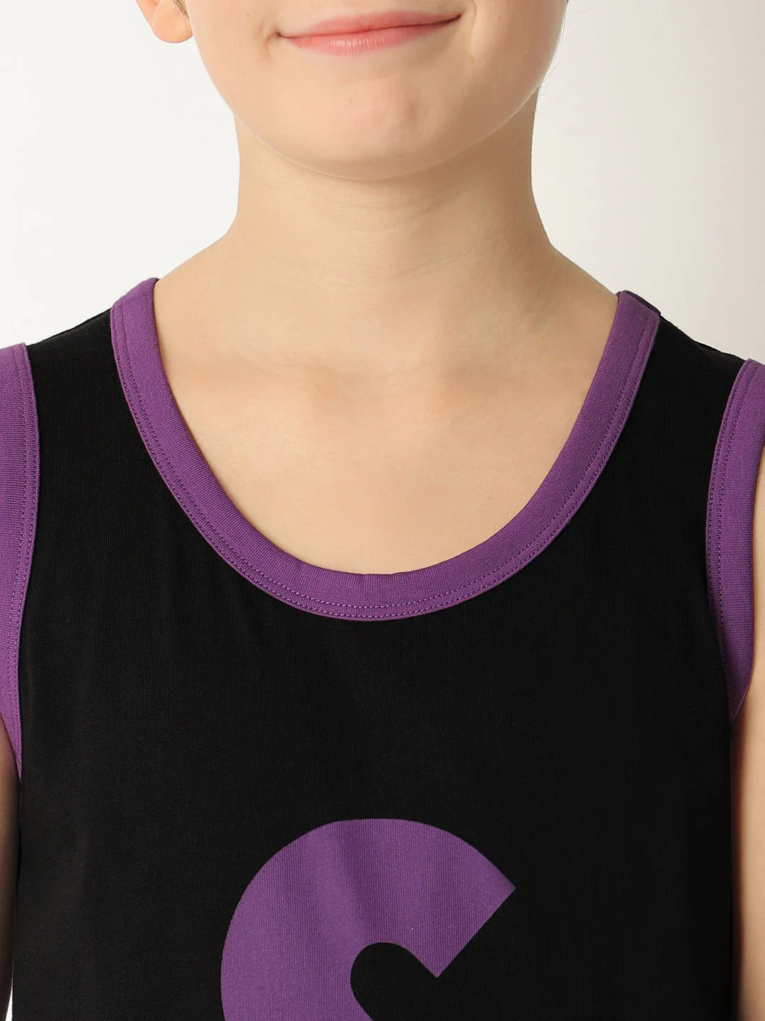 Boys Black Logo Print Sleeveless T-shirt - Image 6