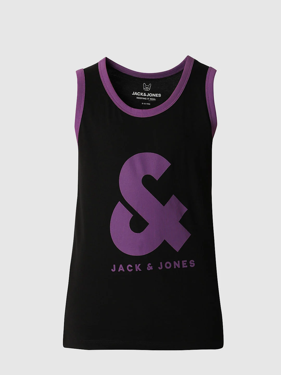 Boys Black Logo Print Sleeveless T-shirt - Image 7
