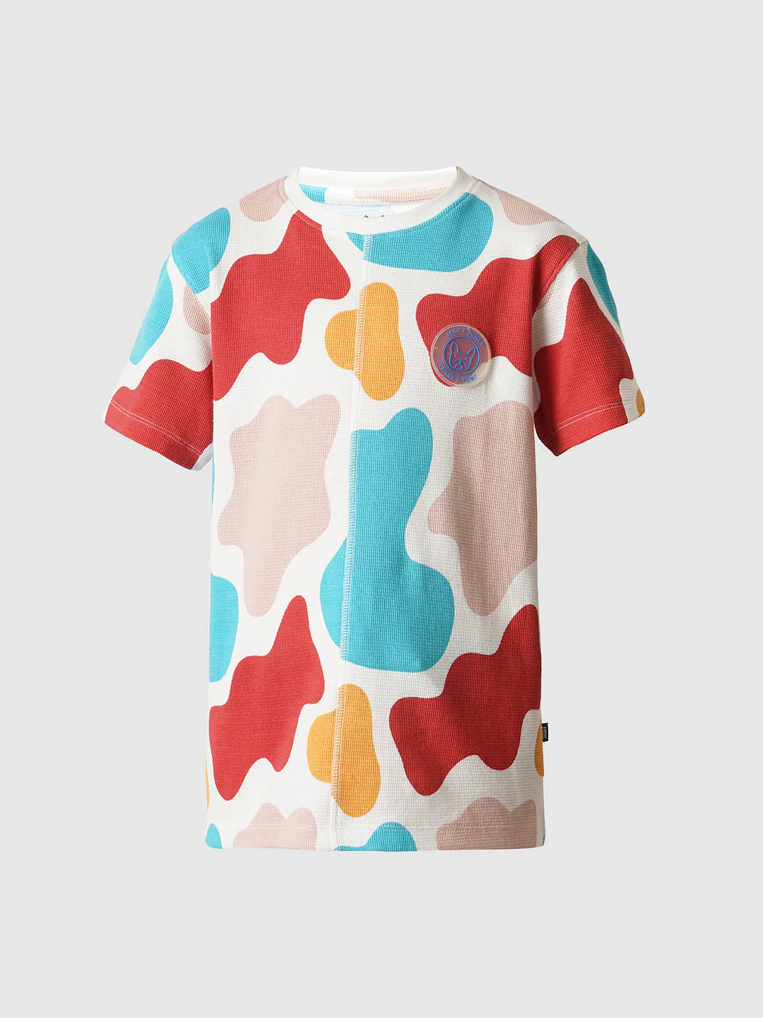 Boys White Colourblocked Co-ord Set T-shirt - Image 7