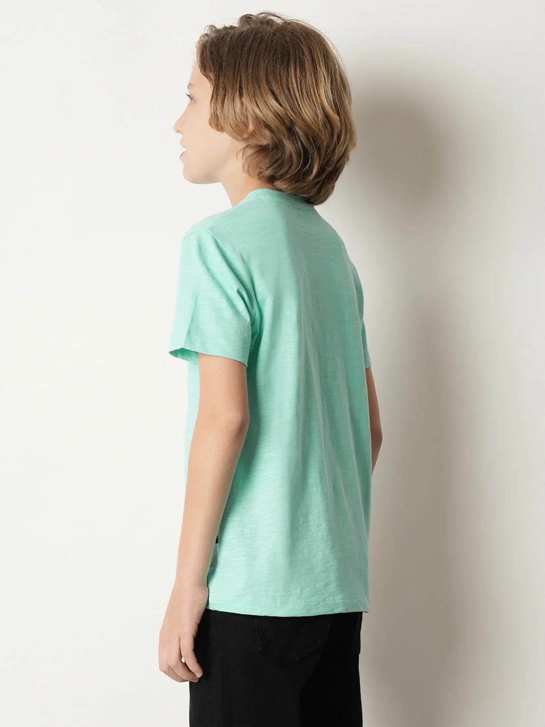 Boys Blue Logo Print Crew Neck T-shirt - Image 4