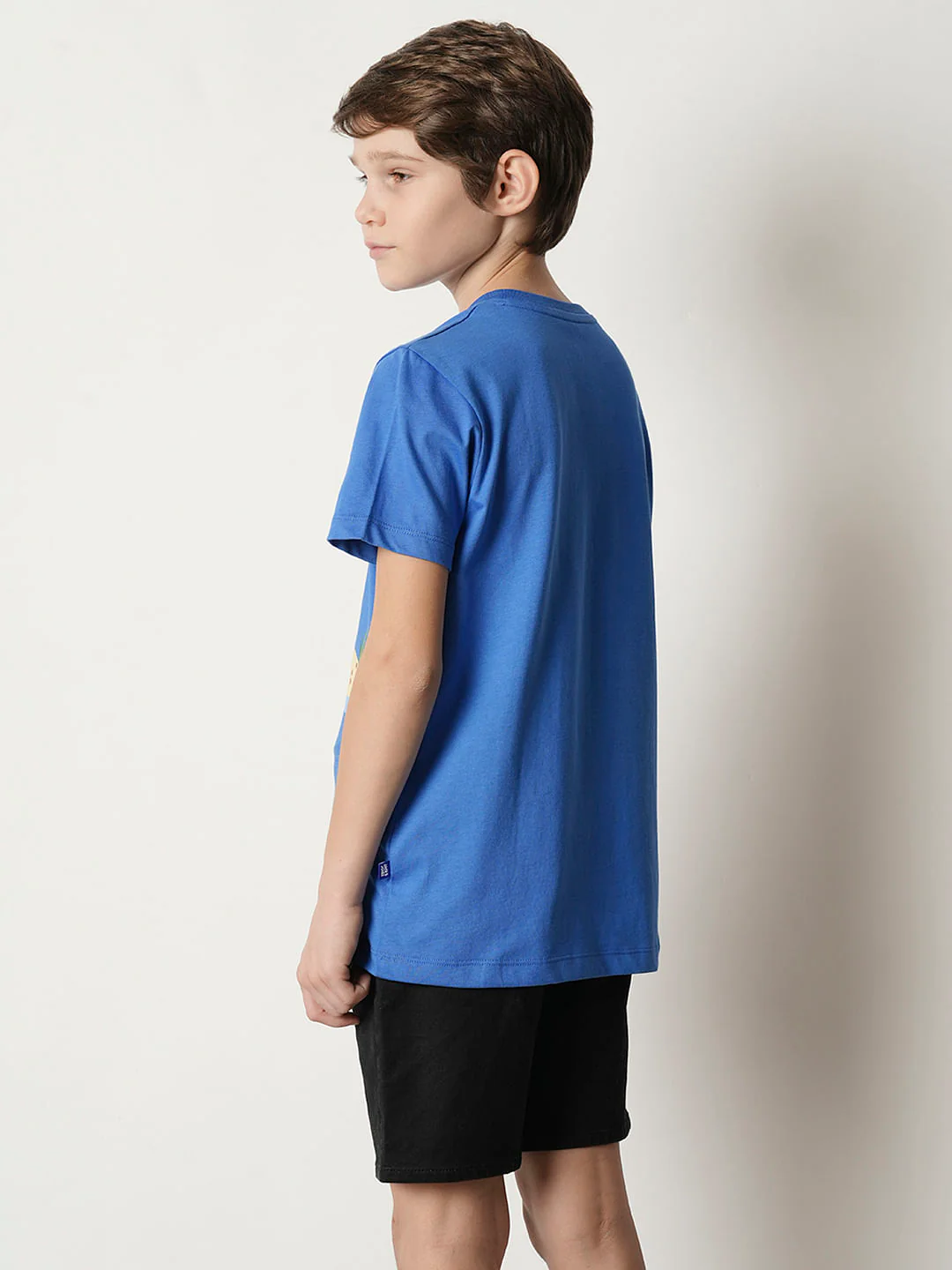 Boys Blue Sequined Graphic T-shirt - Image 4