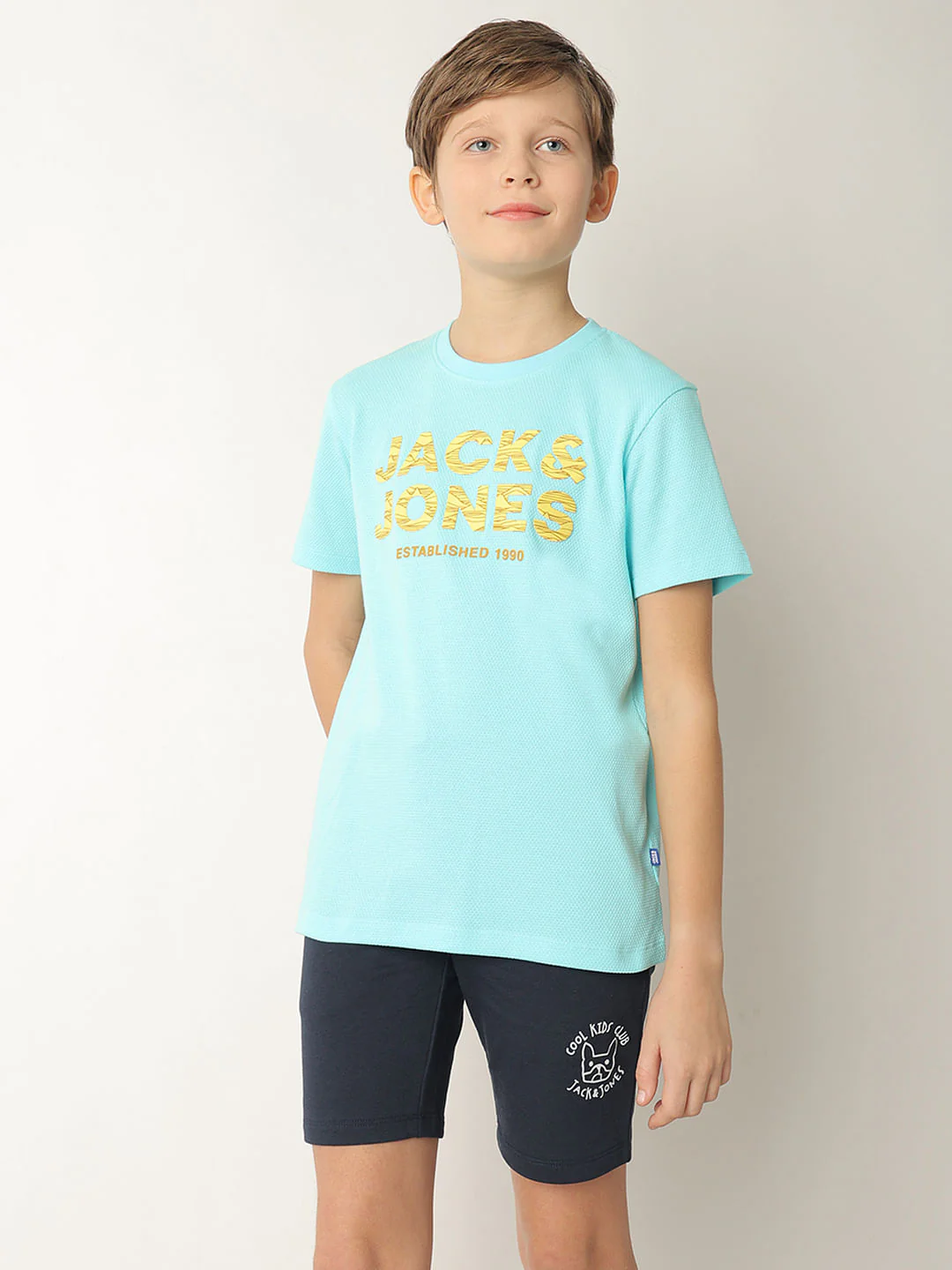 Boys Blue Logo Crew Neck T-shirt - Image 3