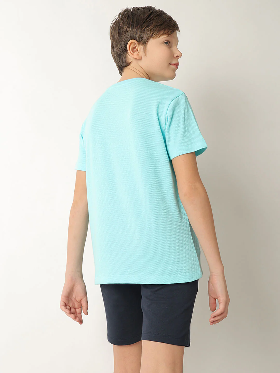Boys Blue Logo Crew Neck T-shirt - Image 4
