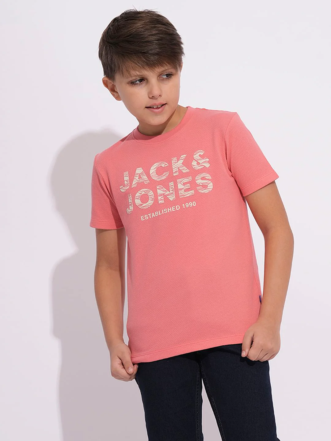 Coral Logo Print Crew Neck T-shirt - Image 2