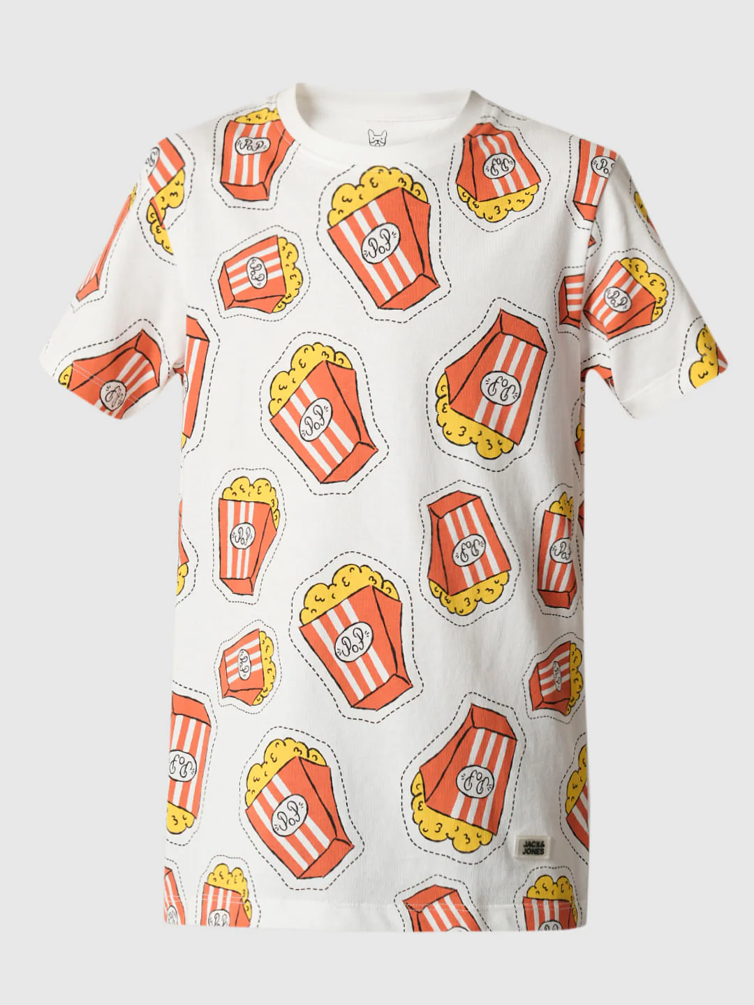 Boys Light Pink Printed Crew Neck T-shirt - Image 7