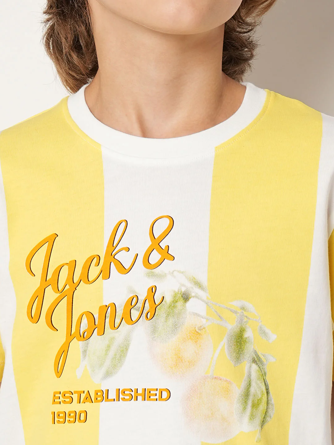 Boys Yellow Colourblocked Crew Neck T-shirt - Image 6