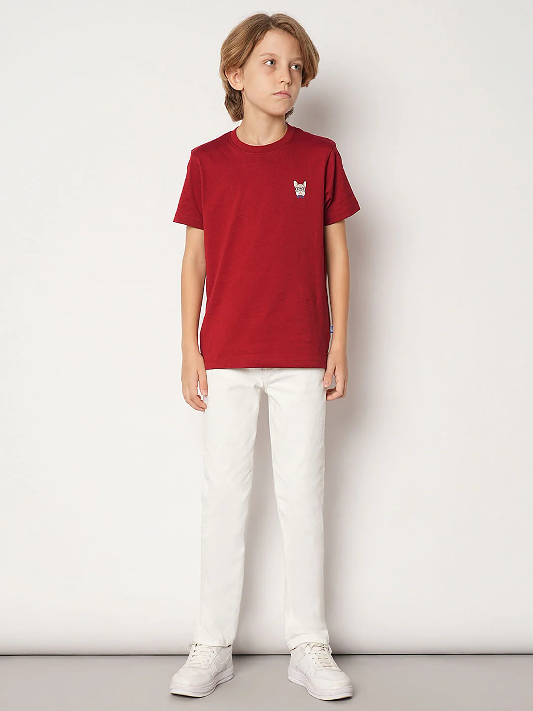 Boys Red Doggo Logo Print T-shirt - Image 5