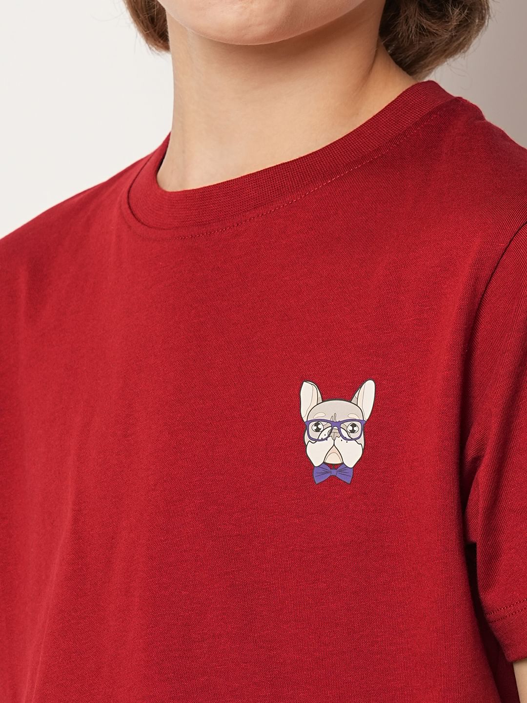 Boys Red Doggo Logo Print T-shirt - Image 6