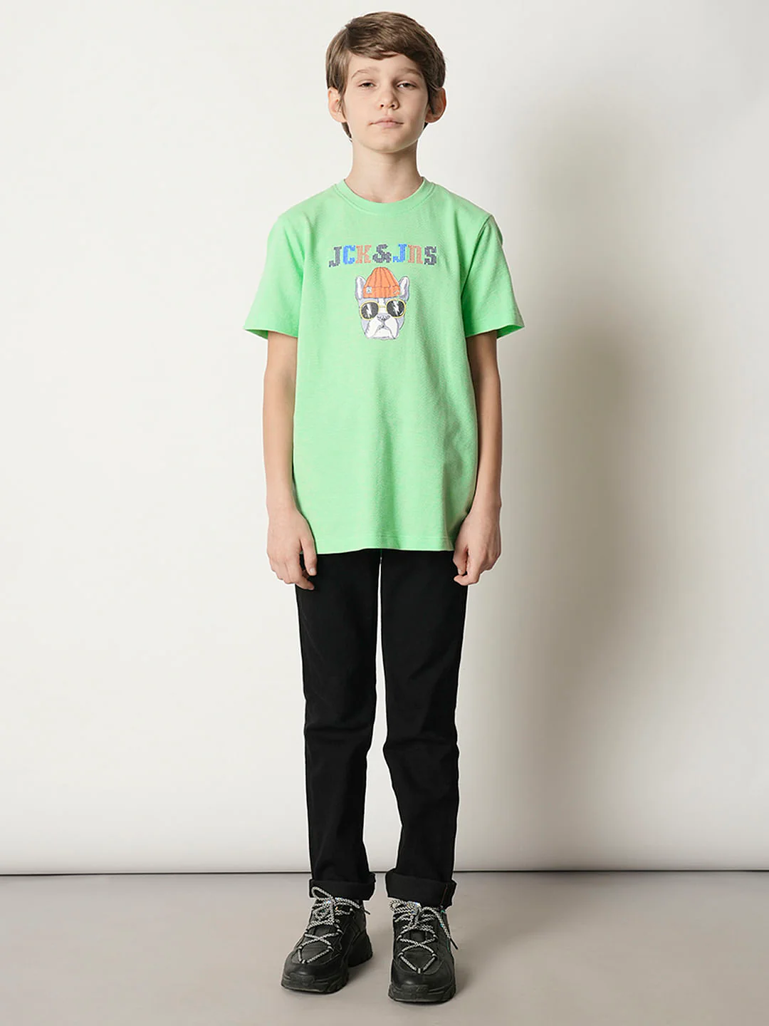 Boys Green Dot Embroidered T-shirt - Image 5