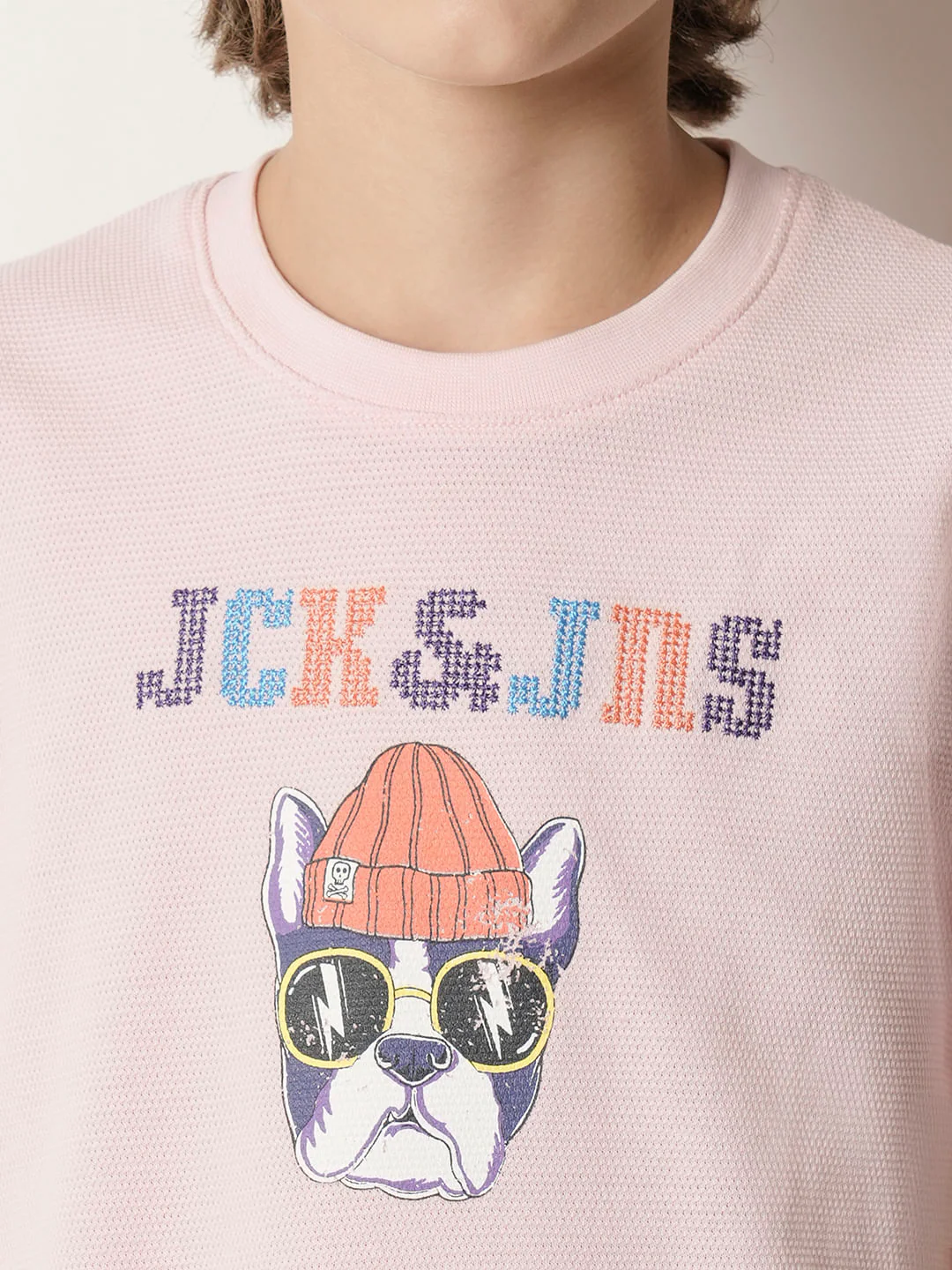 Boys Pink Embroidered Dot T-shirt - Image 6