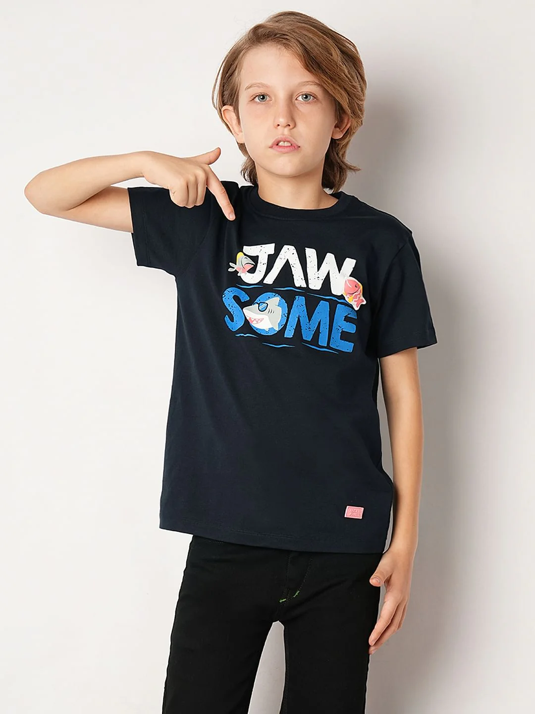 Blue Graphic Print T-shirt - Image 2