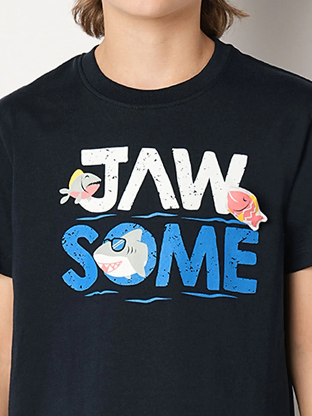 Blue Graphic Print T-shirt - Image 6