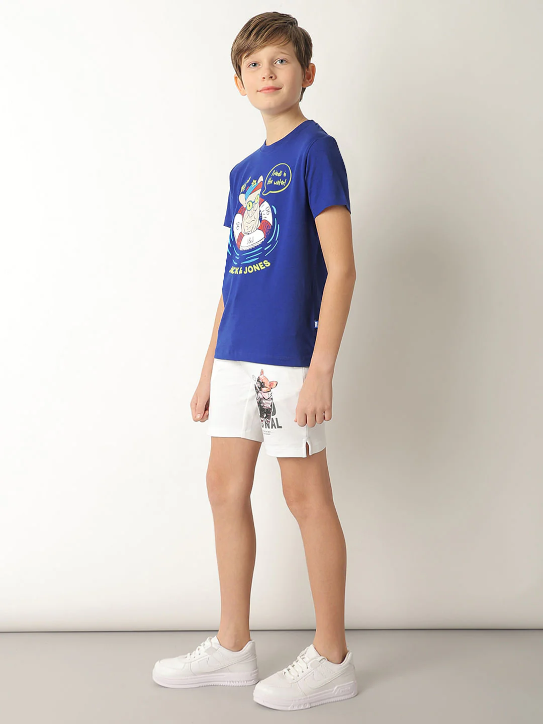 Boys Blue Graphic Print T-shirt - Image 5