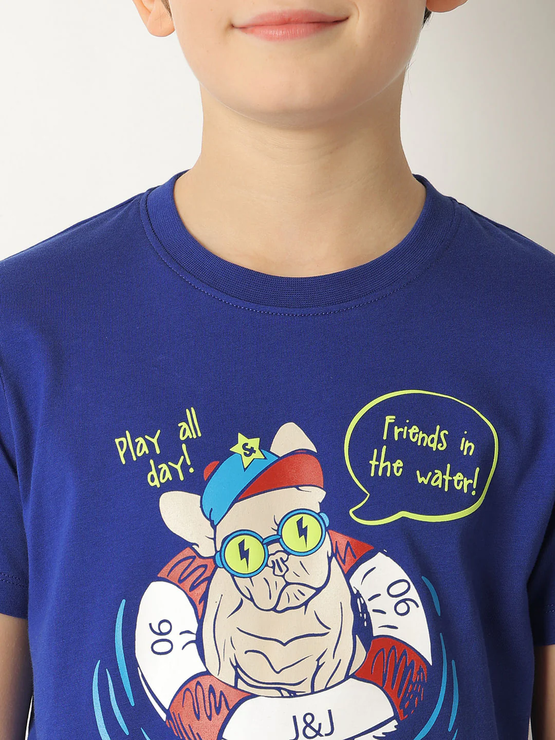 Boys Blue Graphic Print T-shirt - Image 6