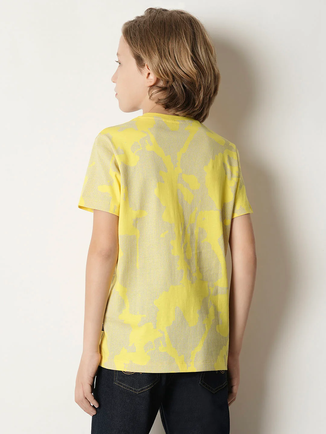 Boys Yellow Printed T-shirt - Image 4