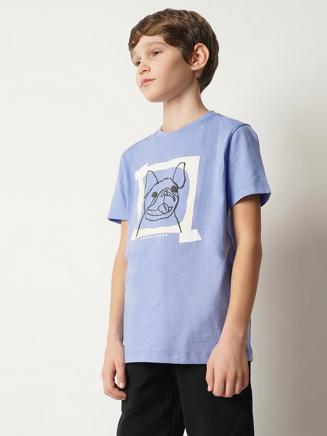 Boys Purple Printed T-shirt - Image 3